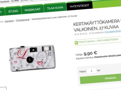 Onko kertakäyttökamera kertakäyttöinen?